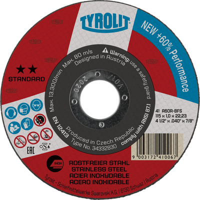 Tyrolit 125x1x22.23 Inox Standard
